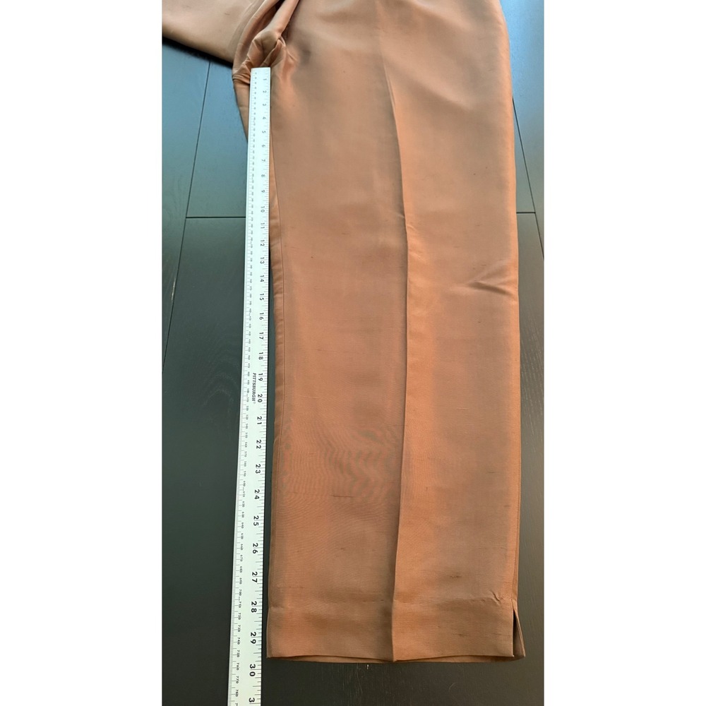 Adrianna Papell 2-PC 100% Silk Pant Set Womens Brown Size 20W Wedding Holiday - Picture 10 of 14